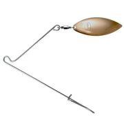 Red Knocker Jig Spinner Redfish Fishing Lure Gold Willow Leaf