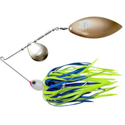 The Original Spinnerbait Fishing Lures-Chartreuse/Blue Rubber Skirt, Nickel/Gold Tandem Blades