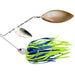 The Original Spinnerbait Fishing Lures-Blue/Chartreuse Rubber Skirt, Nickel/Gold Double Willow Leaf Blades