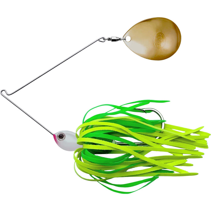 The Original Spinnerbait Fishing Lures-Chartreuse/Lime Rubber Skirt, Gold Single Colorado Blade