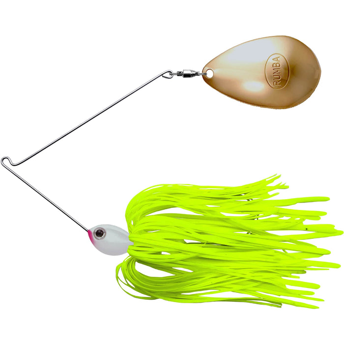 The Original Spinnerbait Fishing Lures-Chartreuse Silicone Skirt, Gold Indiana Blade