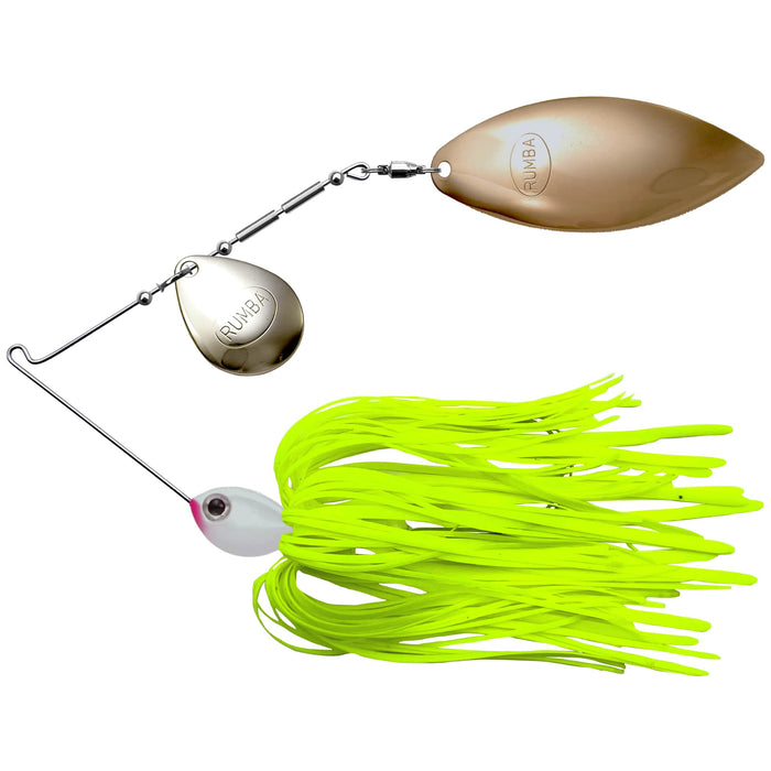 The Original Spinnerbait Fishing Lures-Chartreuse Silicone Skirt, Nickel/Gold Tandem Blades