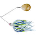 The Original Spinnerbait Fishing Lures-White/Chartreuse/Blue Rubber Skirt, Gold Single Colorado Blade