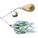 The Original Spinnerbait Fishing Lures-White/Chartreuse/Blue Rubber Skirt, Nickel/Gold Colorado/Indiana Blades