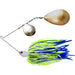 The Original Spinnerbait Fishing Lures-White/Chartreuse/Blue Silicone Skirt, Nickel/Gold Colorado/Indiana Blades