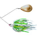 The Original Spinnerbait Fishing Lures-White/Chartreuse/Lime Rubber Skirt, Gold Indiana Blade