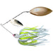 The Original Spinnerbait Fishing Lures-White/Chartreuse Rubber Skirt, Nickel/Gold Double Willow Leaf Blades