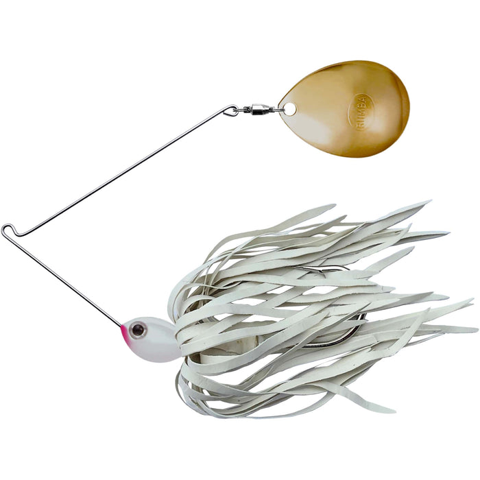 The Original Spinnerbait Fishing Lures-White Rubber Skirt, Gold Single Colorado Blade