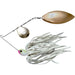 The Original Spinnerbait Fishing Lures-White Rubber Skirt, Nickel/Gold Tandem Blades, White/Chartreuse Head