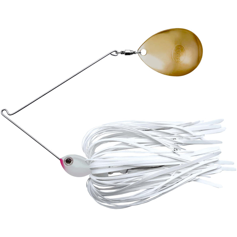 The Original Spinnerbait Fishing Lures-White Silicone Skirt, Gold Single Colorado Blade