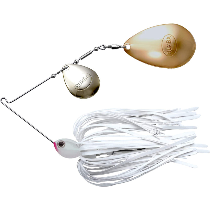 The Original Spinnerbait Fishing Lures-White Silicone Skirt, Nickel/Gold Colorado/Indiana Blades